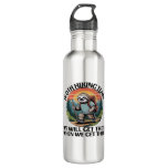 Funny Sloth Hiking Team we&#39;ll get there when we ge Stainless Steel Water Bottle