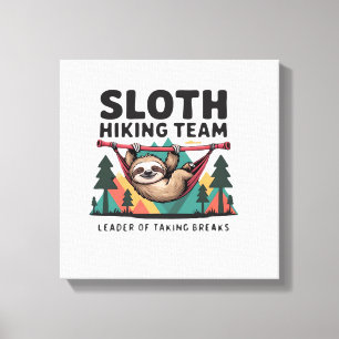 Funny Sloth Hiking - This funny sloth hiking gift Canvas Print