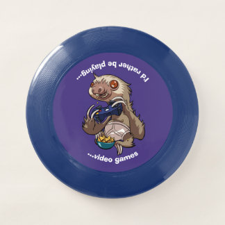 Funny Sloth I'd Rather Be Playing Video Games Art Wham-O Frisbee