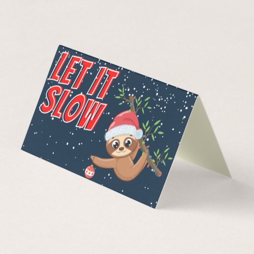 Funny Sloth Let It Slow 25 Pack Christmas Cards