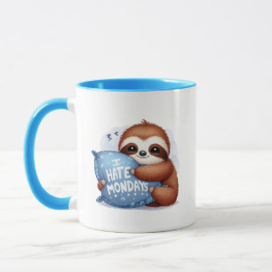 Funny sloth lovers word art mug