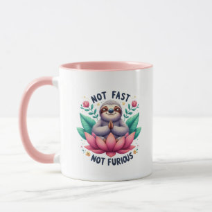 Funny sloth lovers word art mug
