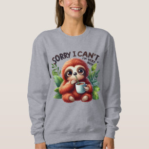 Funny sloth lovers word art Plus Size  Sweatshirt