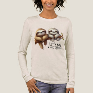 Funny sloth lovers word art Tri-Blend shirt