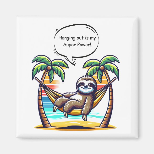 Funny Sloth Magnet (Front)