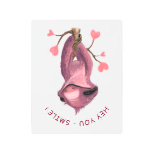 Funny Sloth Metal Print - Custom Text