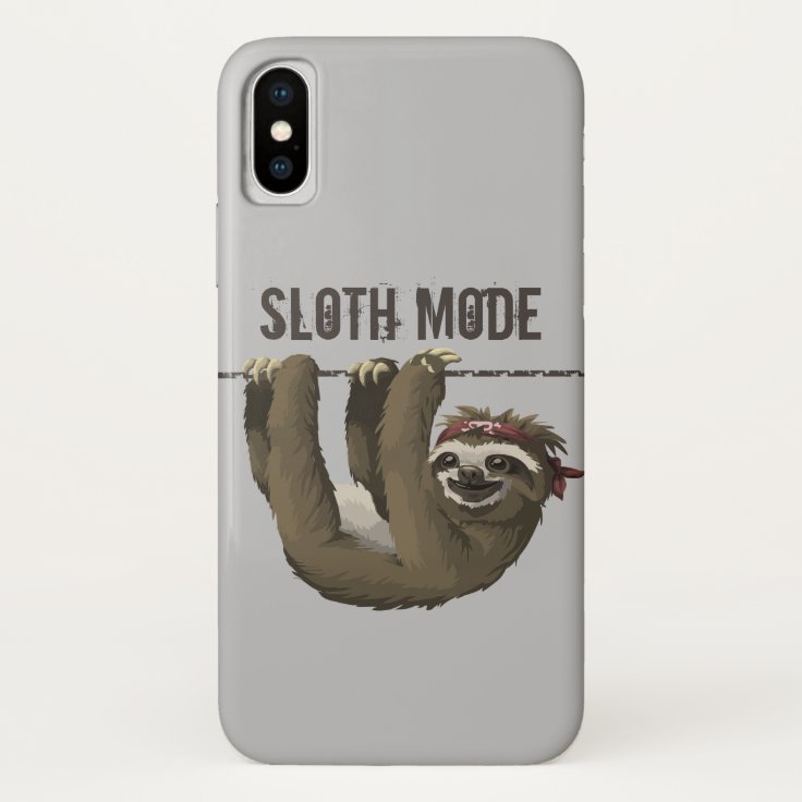 Funny Sloth Mode Phone Case | Zazzle