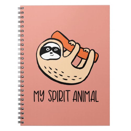Funny sloth notebook