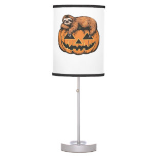 Funny Sloth on Halloween Pumpkin Essential T-Shirt Table Lamp