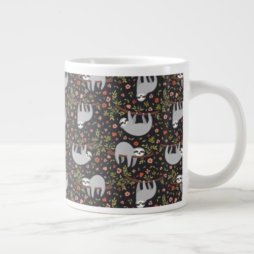 Funny Sloth Pattern Giant Coffee Mug