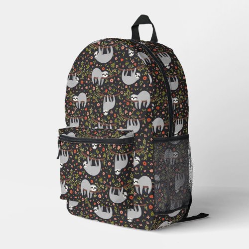 Funny Sloth Pattern Printed Backpack