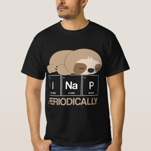 Funny Sloth Periodic Table Science Physics T_Shirt