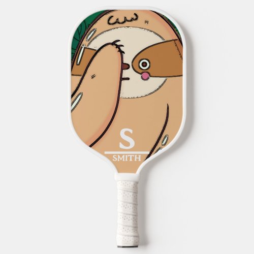 Funny Sloth Pickleball Personalized Pickleball Paddle