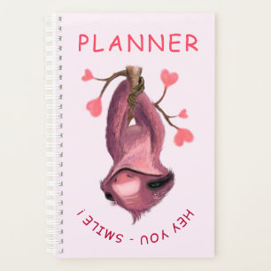 Funny Sloth Planner Smile - Custom Text