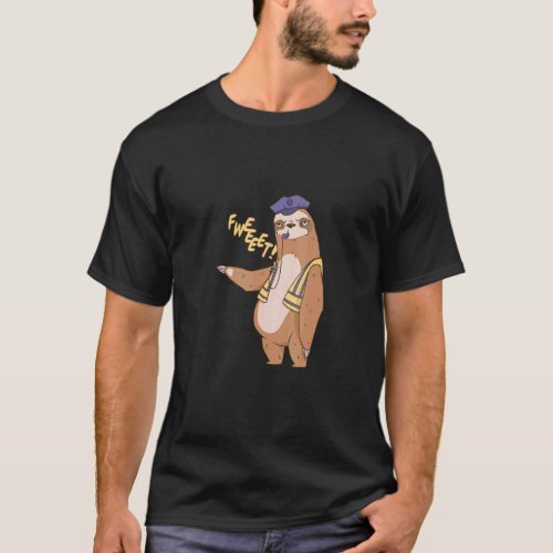 Funny Sloth Police Officer Traffic Police Detectiv T-Shirt