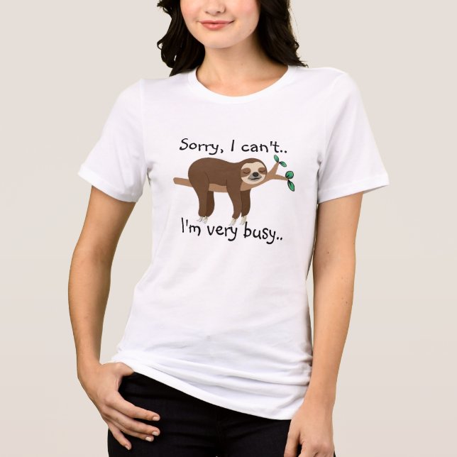 Funny Sloth Puns Tee, Punny Cute Animals Graphic  Tri-Blend Shirt (Front)