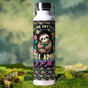 Funny Sloth Quote All Over Print Water Bottle