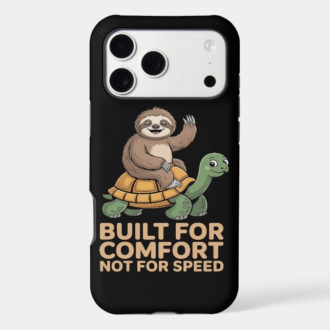 Funny Sloth Riding Turtle Case-Mate iPhone Case (Back)
