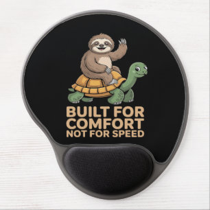 Funny Sloth Riding Turtle Gel Mouse Pad