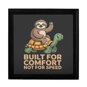 Funny Sloth Riding Turtle Gift Box