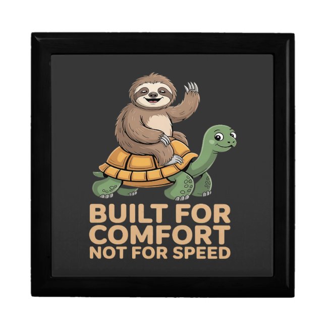 Funny Sloth Riding Turtle Gift Box (Front)