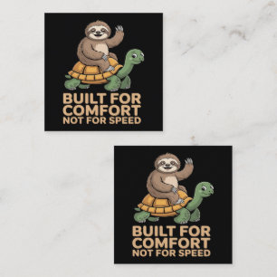 Funny Sloth Riding Turtle Note Card