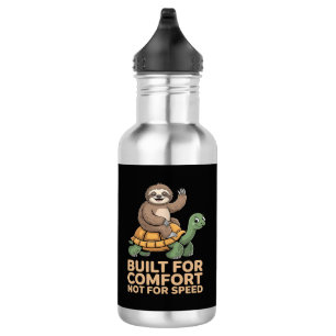 Funny Sloth Riding Turtle Stainless Steel Water Bottle