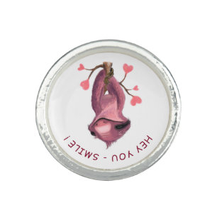 Funny Sloth Ring Smile - Custom Text
