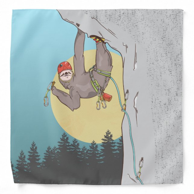Funny sloth rock climbing bandana (Front)