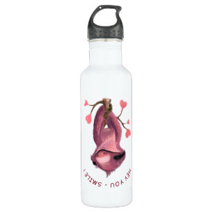 Funny Sloth Stainless Steel Water Bottle Your Text