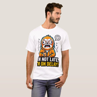 Funny Sloth Tee — I'm Not Late I'm On Delay
