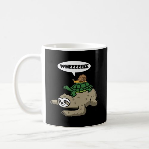 Funny Sloth Turtle Snail Tshirt Men Women Adult Bo Coffee Mug