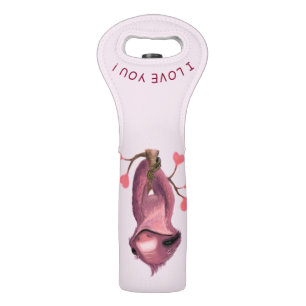 Funny Sloth Wine Bag - I Love You or Custom Text