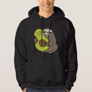 Funny Sloth With Avocado Vegan Cute Sloth Avocado  Hoodie
