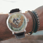 Funny sloth with sunglasses in a hammock watch<br><div class="desc">This Watch features a funny sloth with sunglasses chilling in a hammock in the jungle. A funny motif for everyone with humor!  Cool gift idea for men,  cool father's day gift".</div>