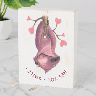 Funny Sloth Wooden Desk Gift - Custom Text Box Sign