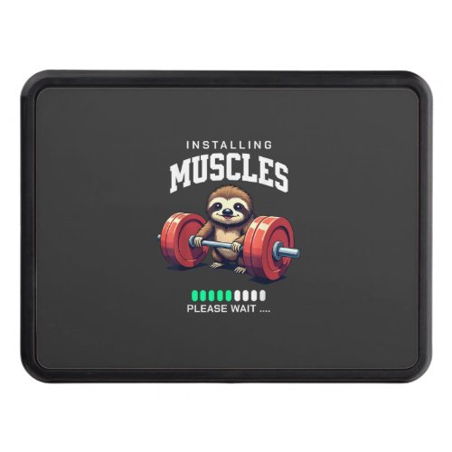 Funny Sloth Workout Gym Fitness Weightlifting T-Sh Hitch Cover