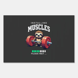 Funny Sloth Workout Gym Fitness Weightlifting T-Sh Sign