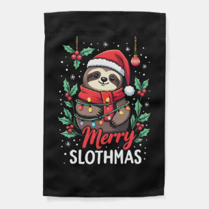 Funny Sloth Xmas Lights Merry Slothmas Sloth Chris Garden Flag