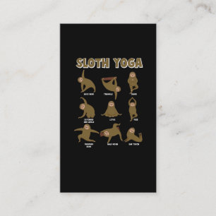 Funny Sloth Yoga Workout Stretch Lazy Yoga Exercis Business Card