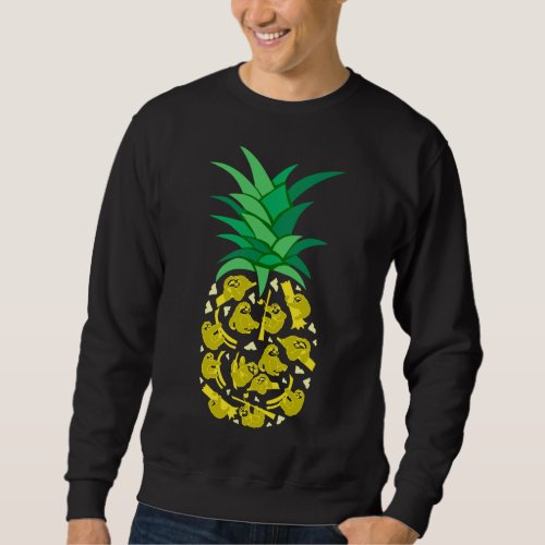 Funny Sloths Building a Pineapple Fruit Sweatshirt