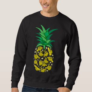 Funny Sloths Building a Pineapple Fruit Sweatshirt