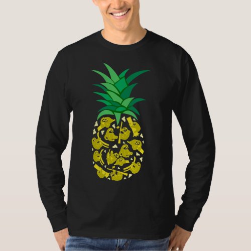 Funny Sloths Building a Pineapple Fruit T_Shirt
