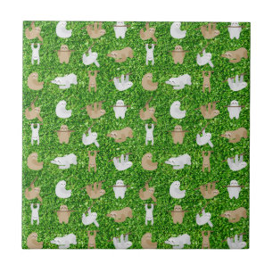 funny sloths ceramic tile