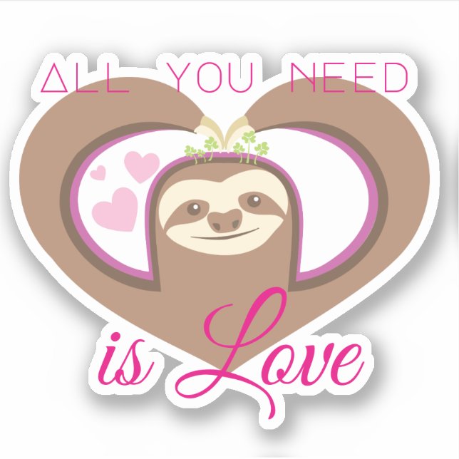 funny sloths girly samurai zombie sloth power sticker (Front)