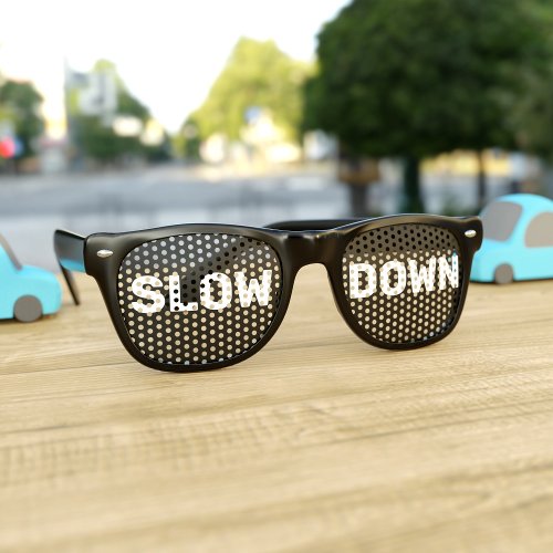 Funny Slow Down Driving Retro Sunglasses