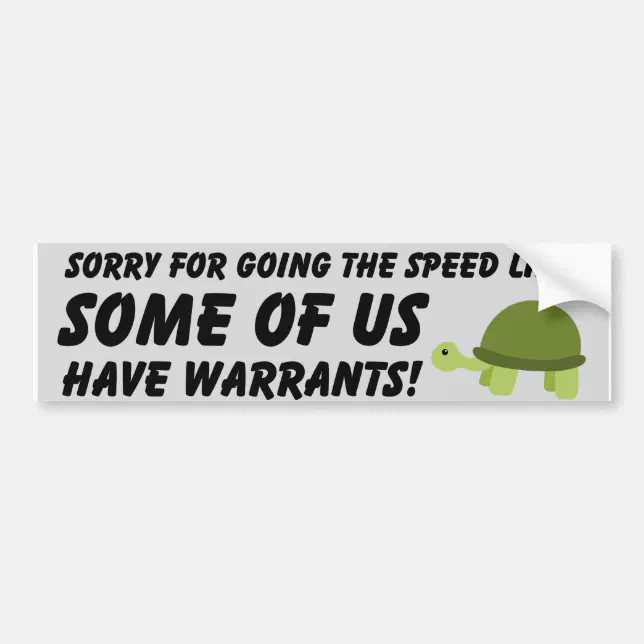 Funny Slow Driver Safety Bumper Sticker | Zazzle