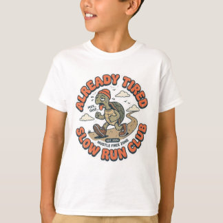 Funny Slow Run Club Vintage Turtle T-Shirt
