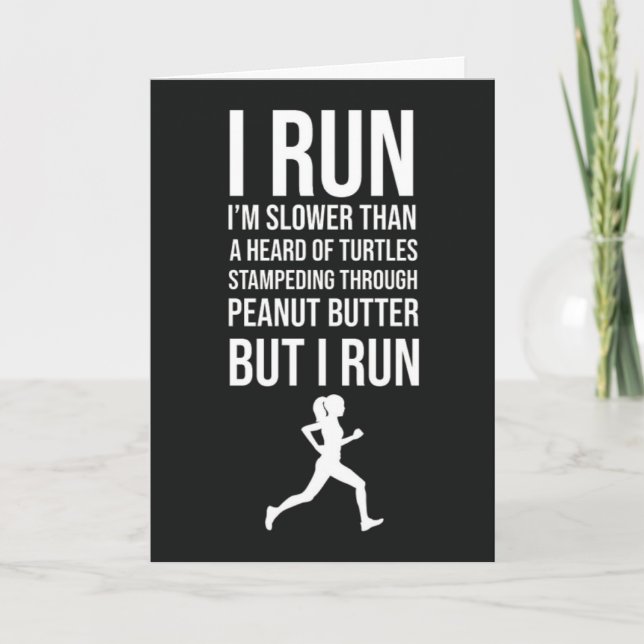 Funny Slow Runner Cards Running Jogging Humor XC (Front)