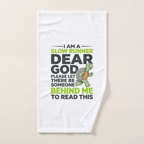 Funny Slow Runner Turtle Quote Vintage Engraving D Hand Towel